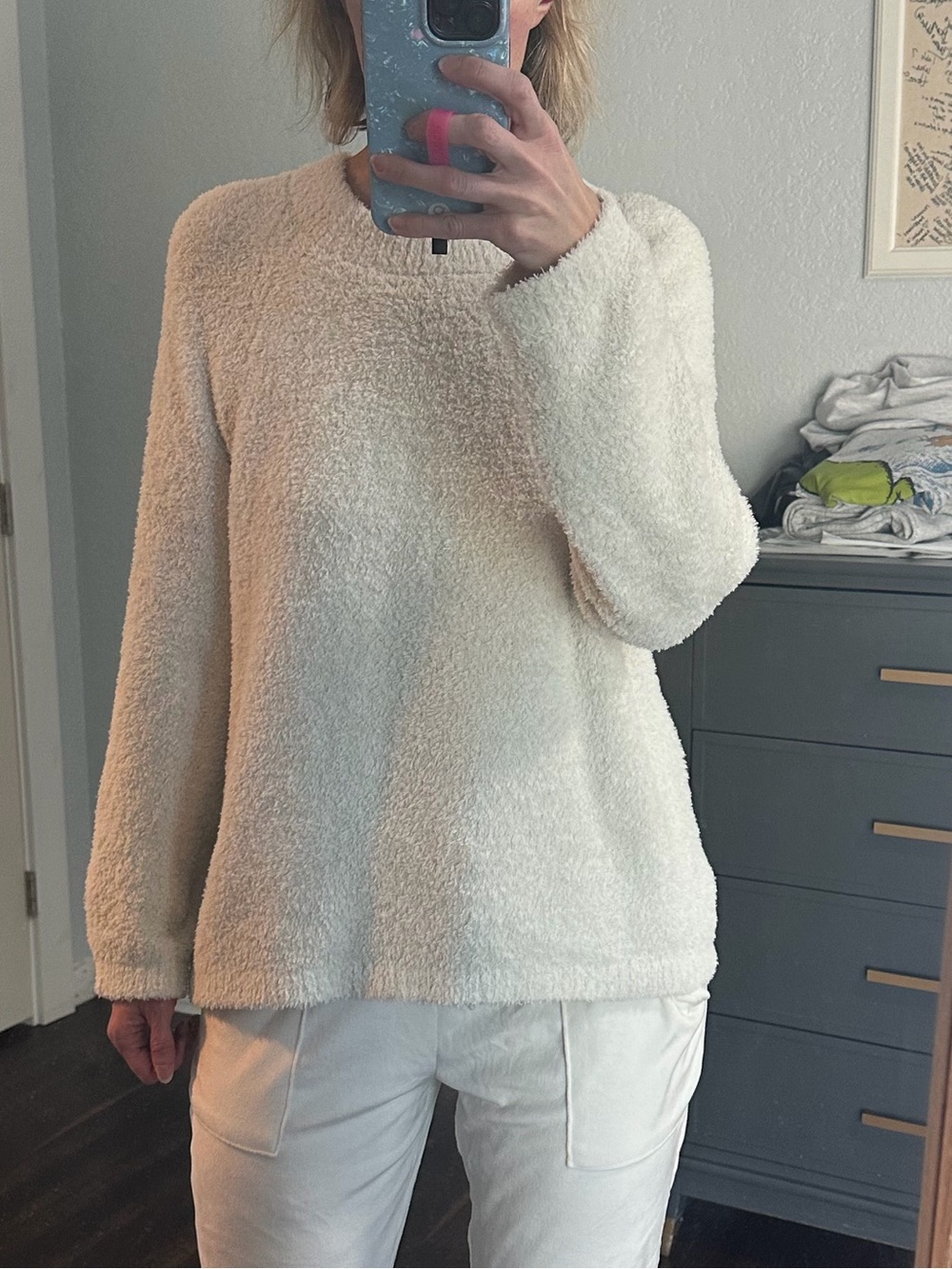 stars above Cozy Cream Scoop-Neck Plush Pullover